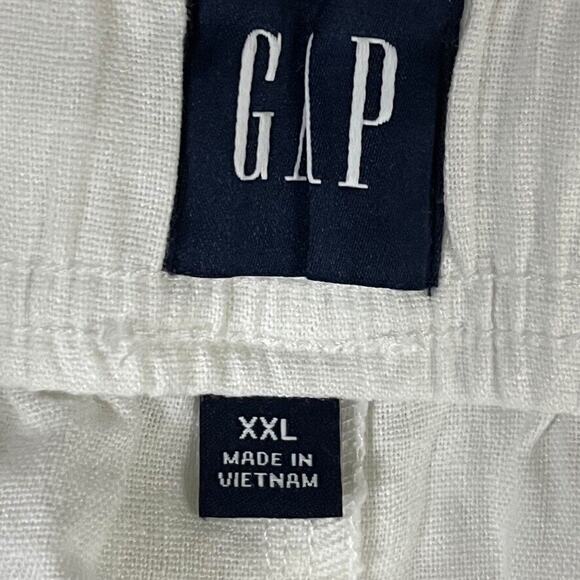 Gap Womens Linen Pull On Shorts Elastic Waist White NWT Pocket Drawstring XXL 2X - Picture 16 of 16